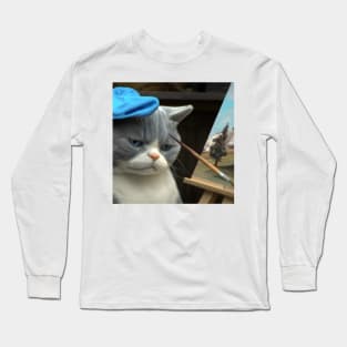 Purr-fectly Blue Smurf cat Long Sleeve T-Shirt